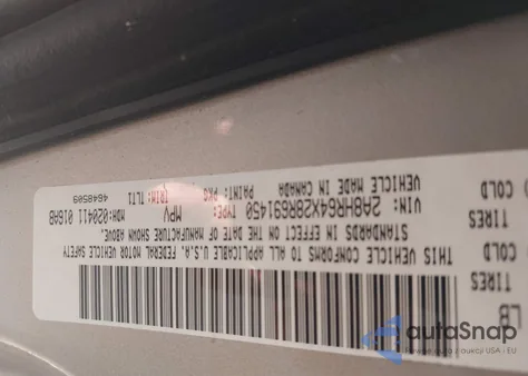 2008 Chrysler Town & Country Limited z USA, uszkodzony, nr VIN 2A8HR64X28R691450